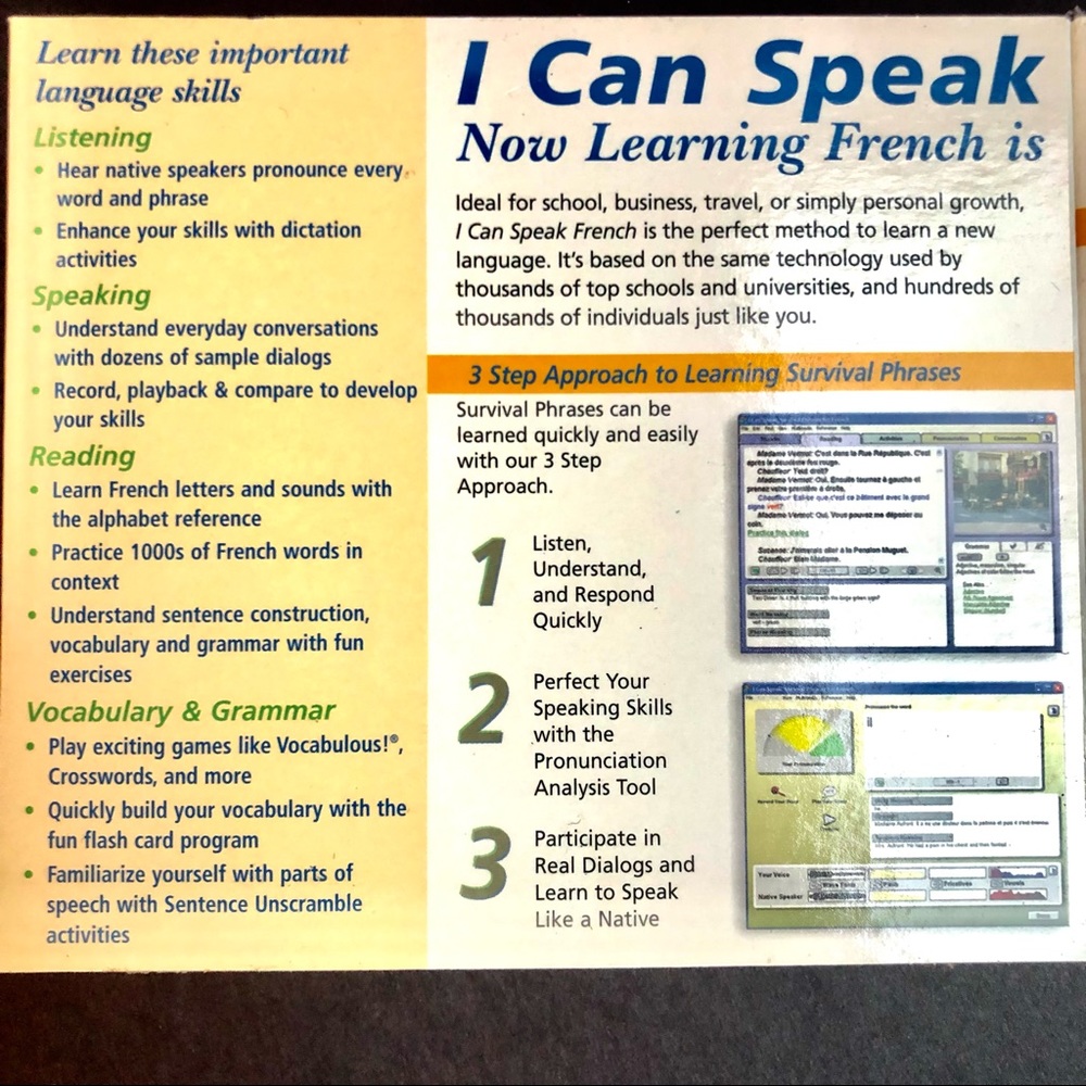 I CAN SPEAK FRENCH! CD-ROM and All Speech CD Lessons! - Picture 7 of 13